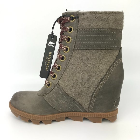 Sorel Women's Lexie Wedge Khaki II Winter Ankle Boots NL3778-297 - Picture 3 of 9
